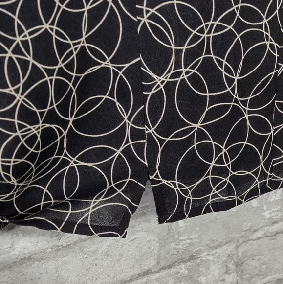 Circle Print Silk Chiffon Jacket - Picture 4 of 8